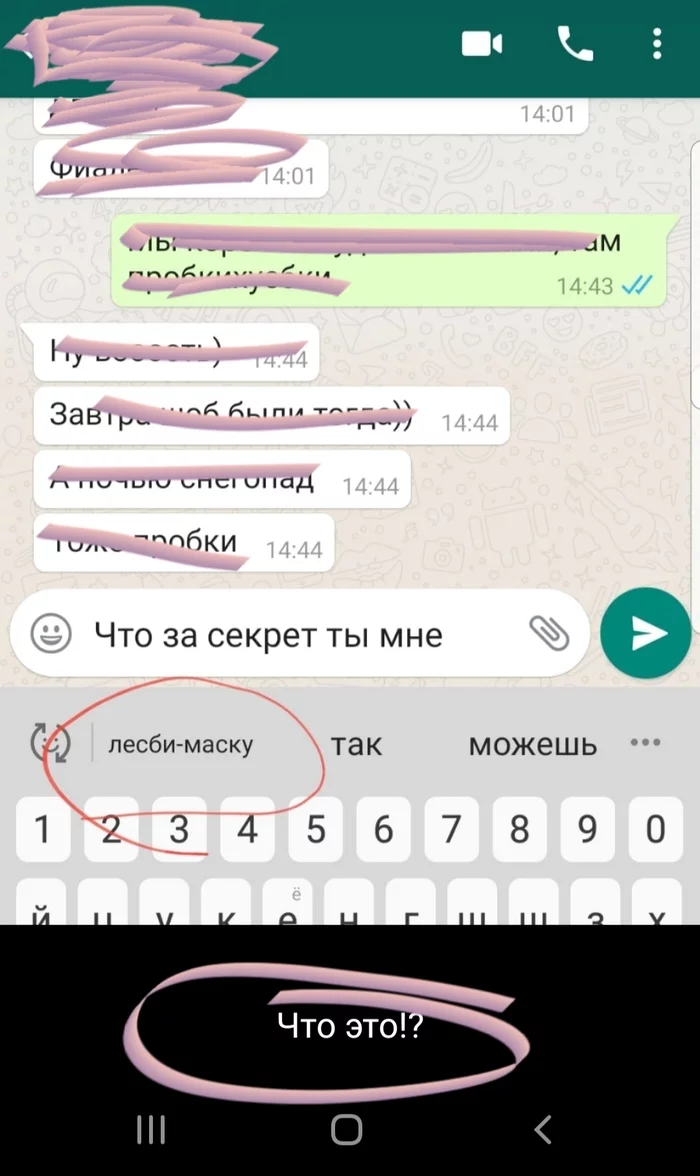 Т9 знает толк в изврщениях - Моё, Т9, Whatsapp, Скриншот, Мат, Длиннопост