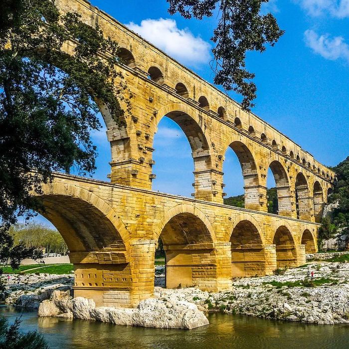 Акведук Пон-дю-Гар (Le Pont du Gard), Прованс, Франция - Франция, Акведук, Мост, Памятник архитектуры, Достопримечательности, Прованс, Длиннопост