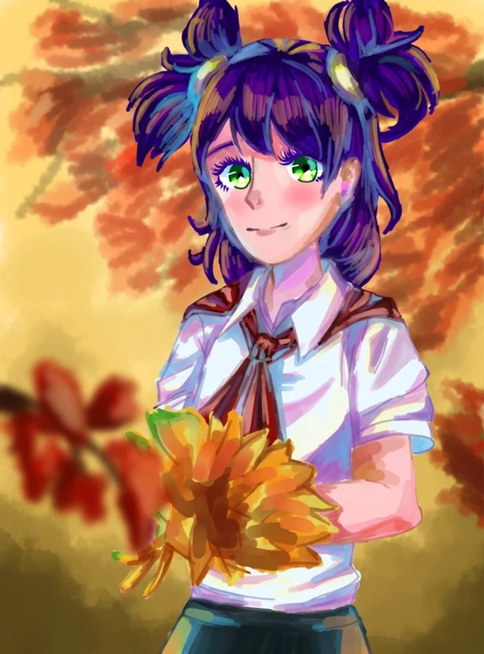 Green-eyed autumn - Endless Summer (visual novel), Visual novel, Lena, Art, Fan art