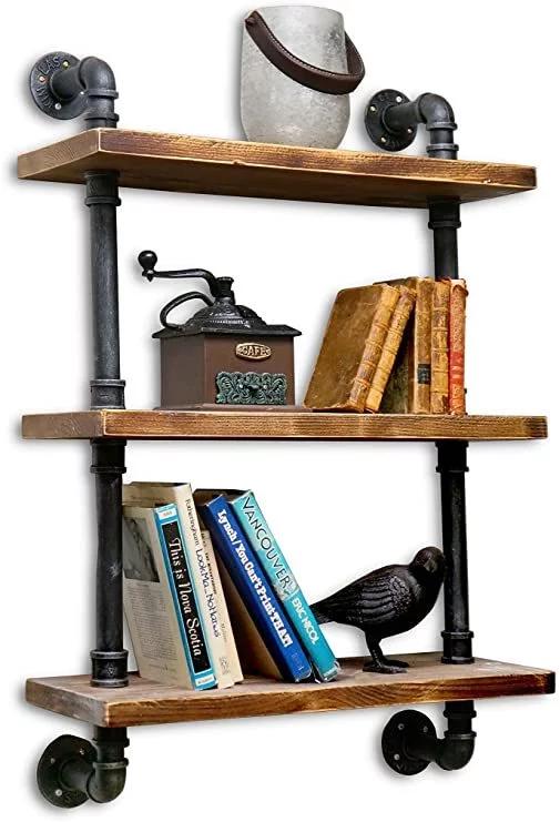 Shelf in the “budget loft” style or “I made it from what I had” - My, Pipe, Budgetary, Needlework with process, Furniture panel, With your own hands, Rack, Longpost