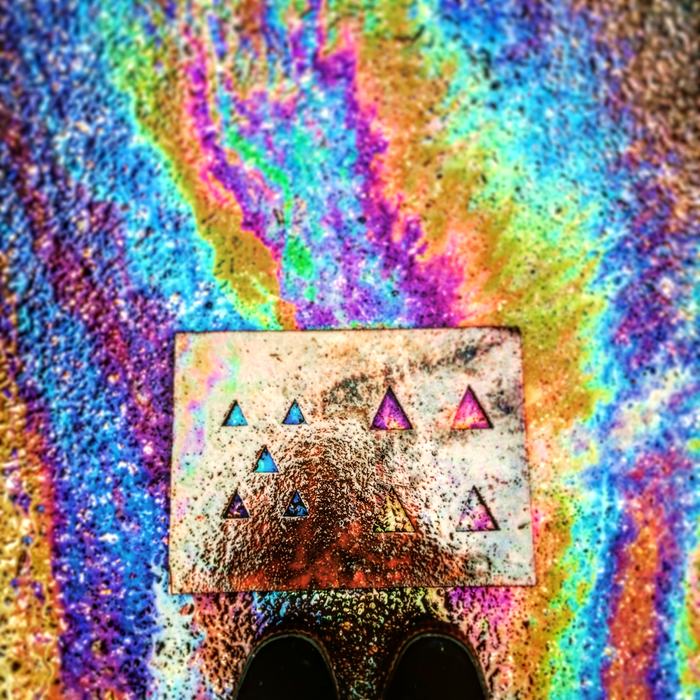 Rainbow streets - My, Rainbow, Asphalt, Mobile photography, The photo, Beginning photographer, Anushka has already spilled the oil, Photo editor