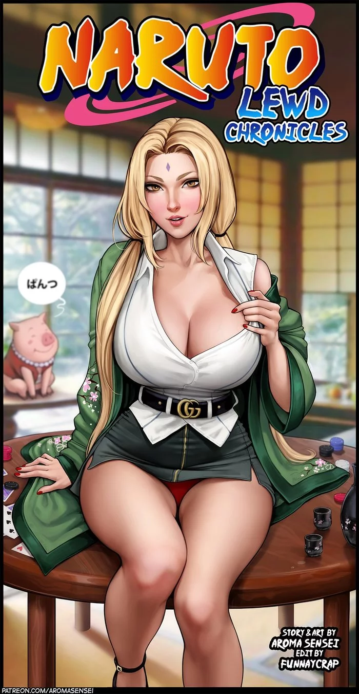 New Aromasensei comic - NSFW, Girls, Anime, Naruto, Tsunade, Aromasensei, Hand-drawn erotica, Boobs, Anime art, Longpost