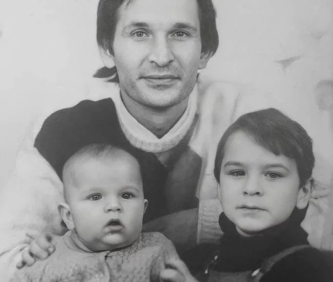 Archive photo of the Dobronravov family - Fedor Dobronravov, Old photo, Black and white, Family photo, Actors and actresses