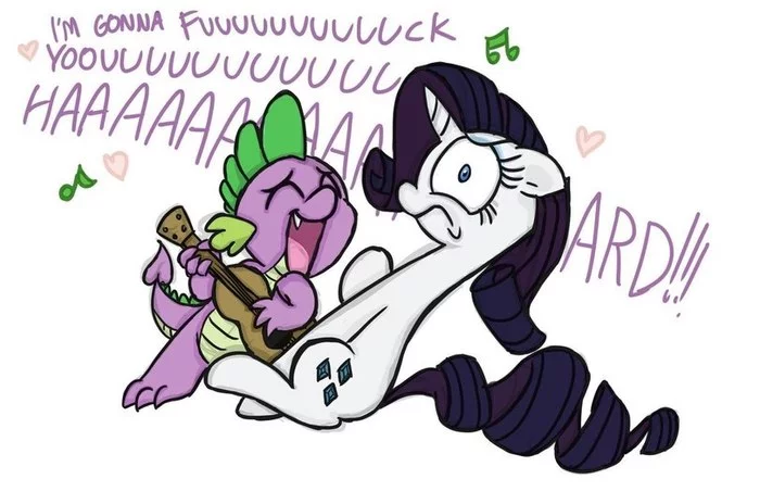 Я хочу попить с тобой чай! - My Little Pony, Rarity, Spike, MLP Edge