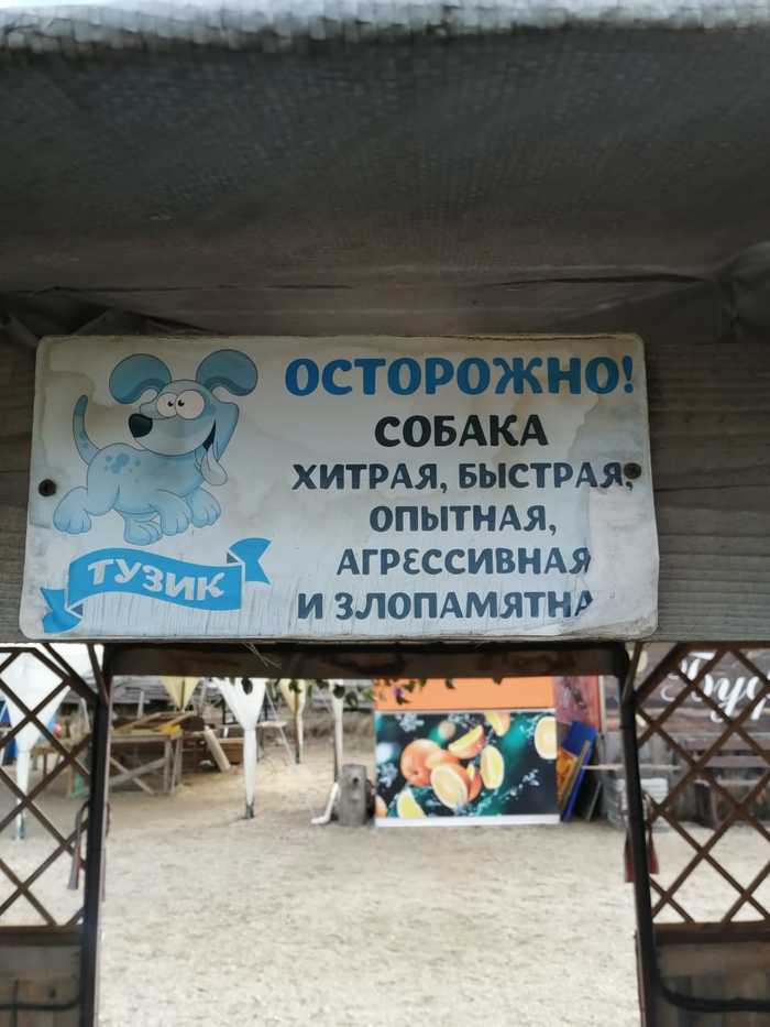 Одну из баз отдыха Краснодарского края охраняет Объявление, Осторожно злая собака, Юмор, Курорты Краснодарского края