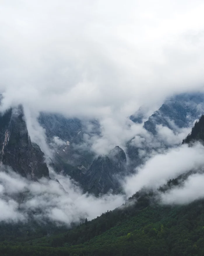 Berchtesgaden. Germany - My, Alps, The mountains, Fog, Europe, Germany, Bavaria, Travels