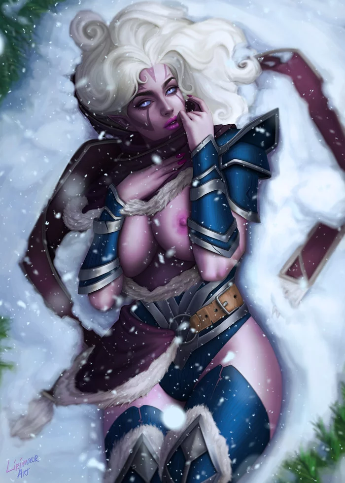 Drow Ranger - NSFW, Арт, Игры, Девушки, Dota, Dota 2, Drow ranger, Эротика