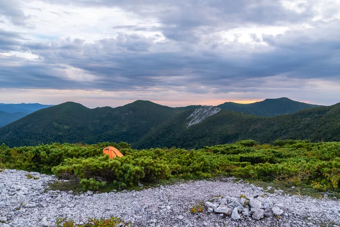 Single overnight stay in the mountains. Sakhalin island - My, Sakhalin, Hike, Tent, Travels, Travel across Russia, Longpost, The photo