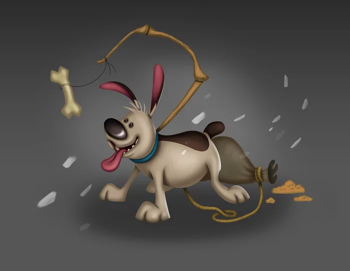 The dog from the cartoon Mulan (Younger brother) - My, Mulan, Cartoon characters, Cartoons, 2D drawing, Digital drawing, 3D graphics, Dog, Funny animals, , Artist, Modern Art, Art, 2D, Photoshop, Furry art, Graphics, Painting