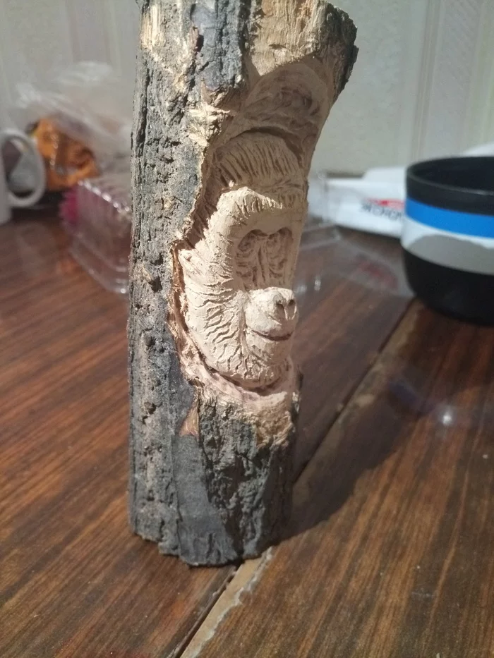 Gorilla - My, Wood carving, Drill, Longpost, Gorilla