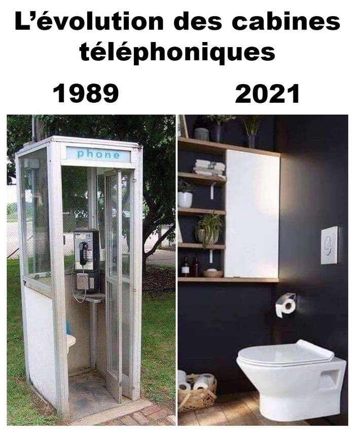 The evolution of telephone booths... - Evolution, Telephone, Toilet, Images