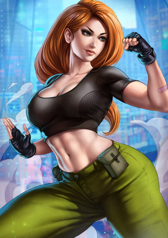 Kim Possible - Strong girl, Art, Muscleart, Girls, Kim Five-with-plus, Cartoons, Dandonfuga