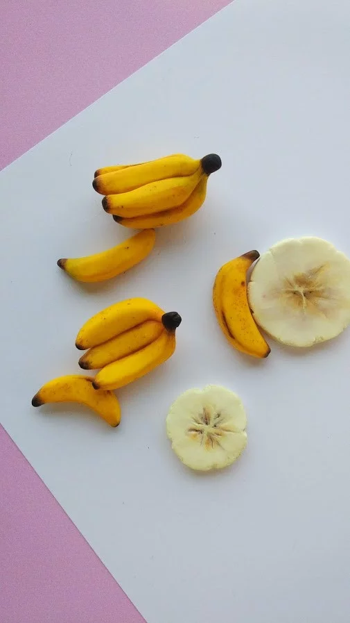 Banana post. Polymer clay - My, Needlework without process, Longpost, Banana, Лепка, Polymer clay