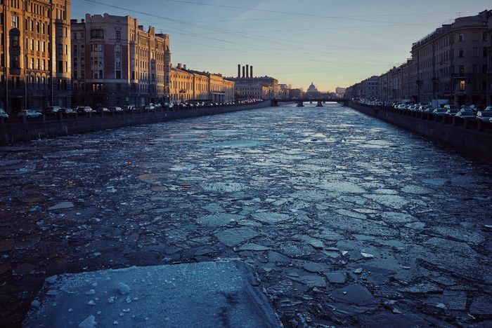 Ледоход на Фонтанке - Моё, Фотография, Город, Санкт-Петербург, Река, Фонтанка, Ледоход