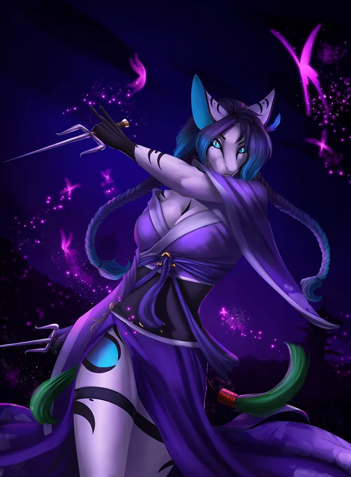 Assassin - Furry, Anthro, Art, Furry canine, Elvofirida