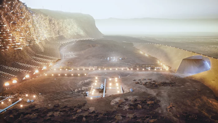 Nuwa City - a new concept of a city on Mars - Mars, Town, Colonization, Concept, Space, Video, Longpost