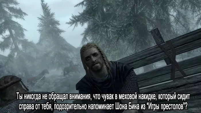 Don't blow your head off! - My, Humor, Games, The Elder Scrolls V: Skyrim, Sean Bean, Game of Thrones