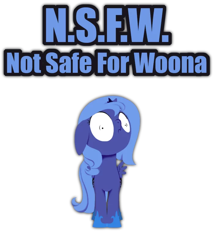 Not Safe For Woona - My little pony, Princess luna, Woona, Grievousfan