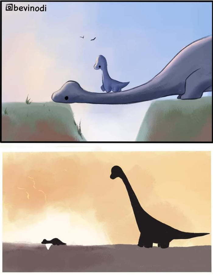 Come in, mom - Dinosaurs, Comics, Bevinodi, Milota