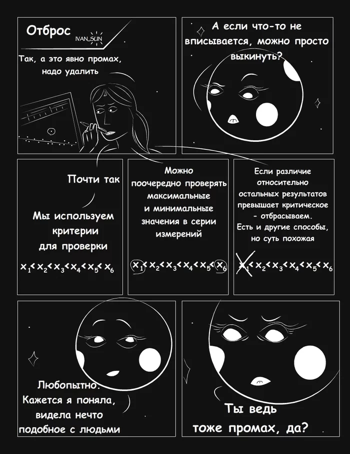 Просто мысль - Моё, Комиксы, Авторский комикс, Луна, Статистика