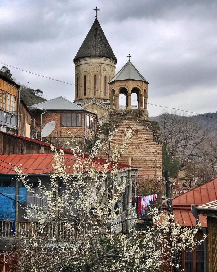 Старый Тбилиси - Тбилиси, Старый город, Церковь, Цветение, Фотография, Грузия