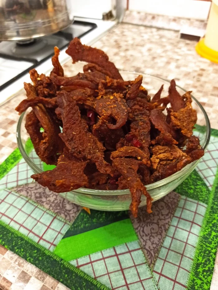 Jerky, let's keep trying. - My, Jerky, Chicken recipes, Beer snack, Longpost, Recipe, Cooking