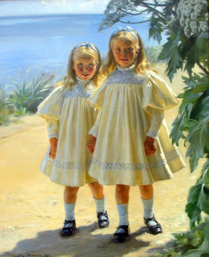 Sisters - Painting, Art, Painting, Artist, Drawing, Children, Sisters
