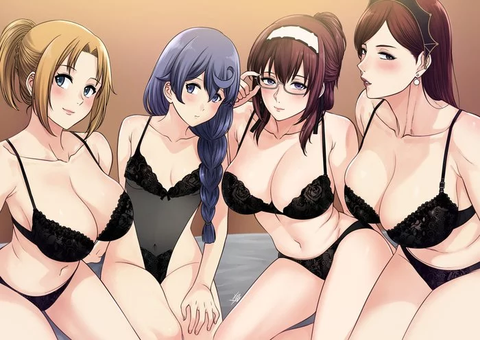 MILFs from Reincarnation of the Unemployed (Uncensored) - NSFW, Anime, Anime art, Ghislaine dedoldia, Mushoku tensei, Erotic, Hand-drawn erotica, MILF, Boobs, Booty, Longpost, Underwear, Xtermination