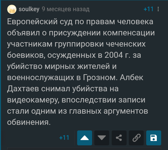 Еще раз о ЕСПЧ - ЕСПЧ, Скриншот, Комментарии на Пикабу, Политика, Длиннопост, Баски, Арабы, Чеченцы