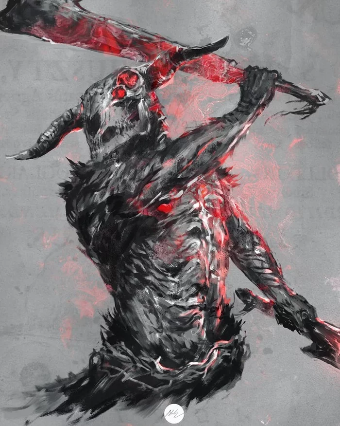 Bloodborne Elder Demon Souls - Drawing, Dark souls, Demons souls, Elden Ring, Bloodborne, Shimhaq98, Art, Longpost, A selection