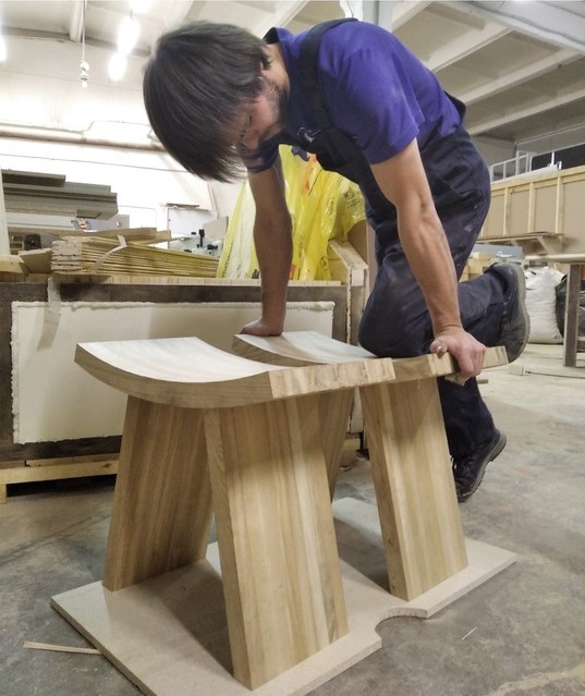 Oak stool - My, Carpenter, Stool, Oak, Japanese style, Carpenter, Carpentry workshop, Small business, With your own hands, Workshop, Saint Petersburg, Solid wood furniture, Furniture, Chair, Bench, Longpost, Needlework with process