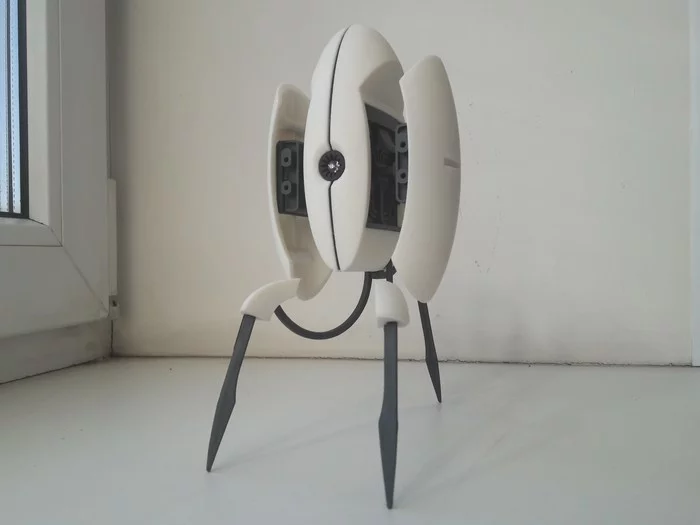 Turret Portal / Portal 2 (3d printing) - My, Portal, Portal 2, Valve, Game art, Steam, Modeling, Stand modeling, Figurines, Computer games, 3D печать, 3D modeling, Longpost, Turret