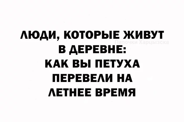 Вопрос к деревенским - Юмор, Картинка с текстом, Время, Деревня