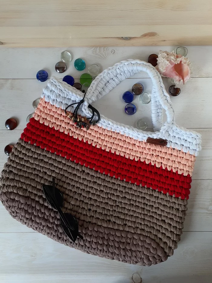 Knitted beach bag - Crochet, Presents, Longpost