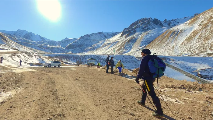 Hike to the ice cave near T1 station in Almaty - My, Caves, Hike, The mountains, Video