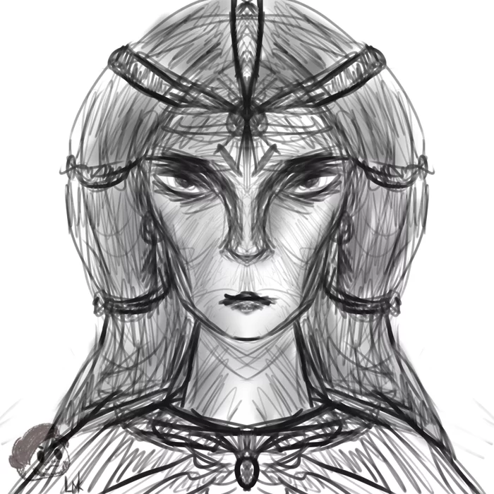 Queen Beruthiel - My, Art, Lord of the Rings, The silmarillion, Drawing, Digital drawing, Drawing on a tablet