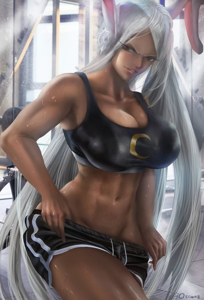 Героиня-кролик - NSFW, Miruko, Boku no Hero Academia, Animal Ears, Anime Art, Аниме