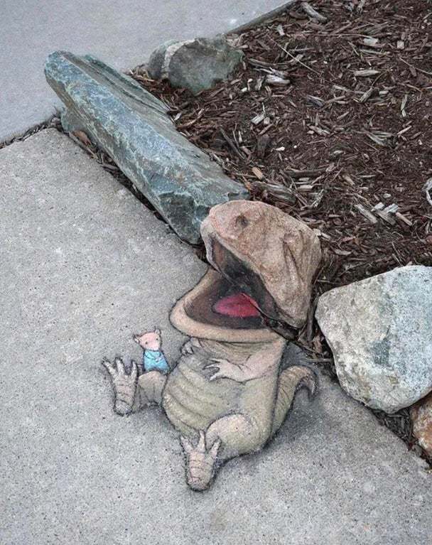 Creative chalk drawing - Art, chalk, Drawing