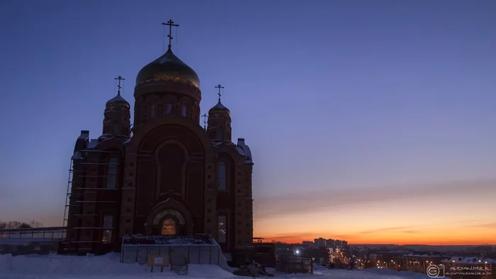 Березники утренние - Моё, Березники, Утро, Рассвет, Храм, Пермский край, Фотография