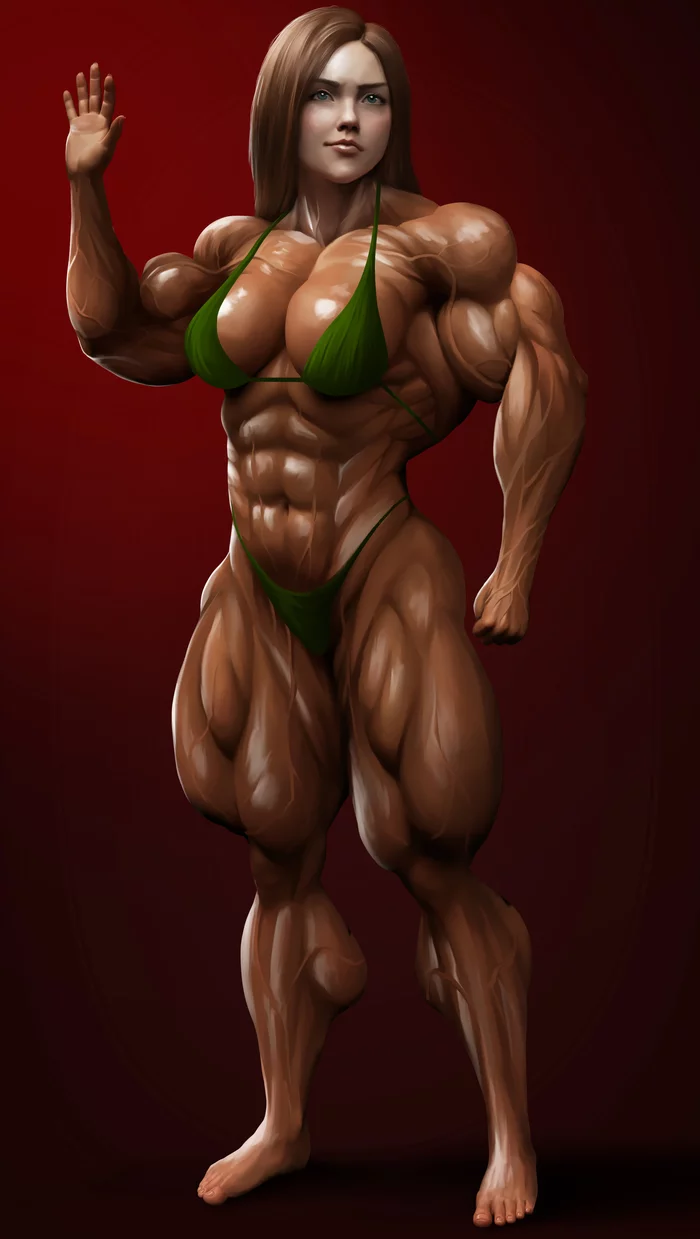 Going on stage - NSFW, Strong girl, Muscleart, Sleep-Sleep, Bodybuilders, Art, Girls