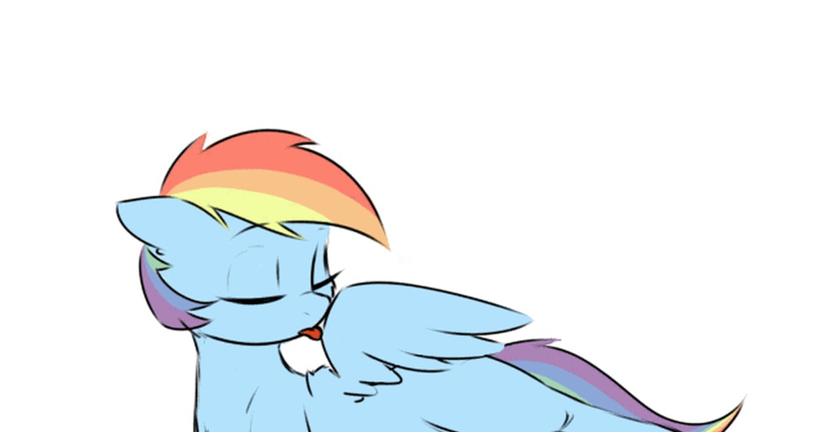 Preening birb - My little pony, Rainbow dash, GIF, CaptainPudgeMuffin