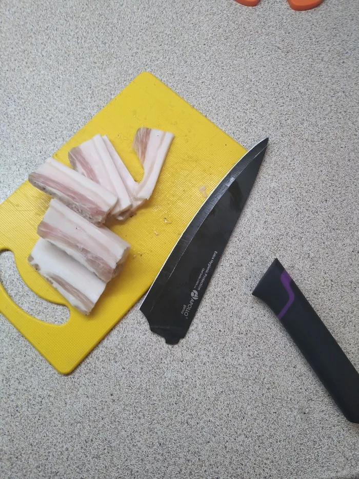 Lard win - My, Salo, Chinese knife, Fail