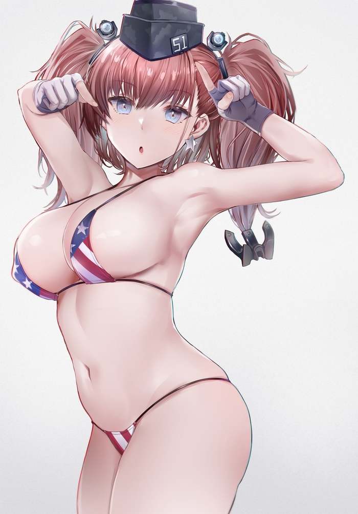 Atlanta - NSFW, Kantai Collection, Аниме, Anime Art, Atlanta, Sugoi Dekai, Сиськи, Купальник, Бикини