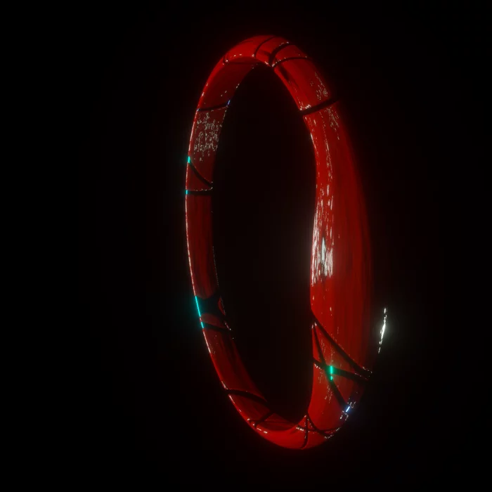 Ring - My, Ring, Models, Art, Animation, Red, Glow, Brightness, Reflection, Ring, Red, Glow, Bright, Longpost, Video