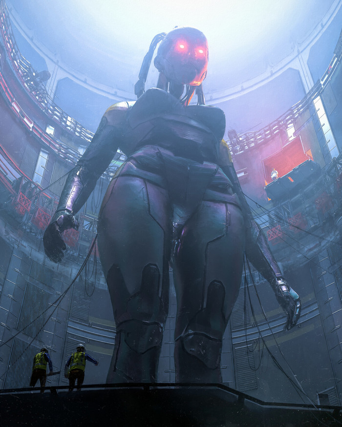 Mecha girl , , , , Beeple