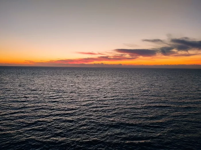 Crimea, Black Sea, Sevastopol, Orlovka - My, Sea, Sunset, Horizon, Water, Crimea, Black Sea, Sky, Clouds, The photo