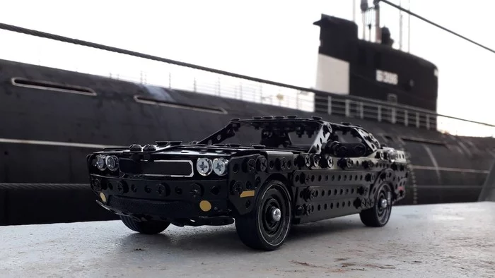 2012 Dodge Challenger in metal construction set, wire, rubber, leather and cardboard - My, Dodge, Dodge challenger, Muscle car, Navy, Submarine, Constructor, Modeling, Longpost