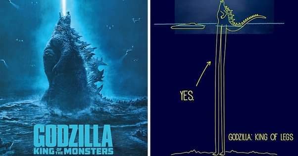 Godzilla: King of the Legs - Godzilla, Humor, Legs, Godzilla 2: King of the Monsters