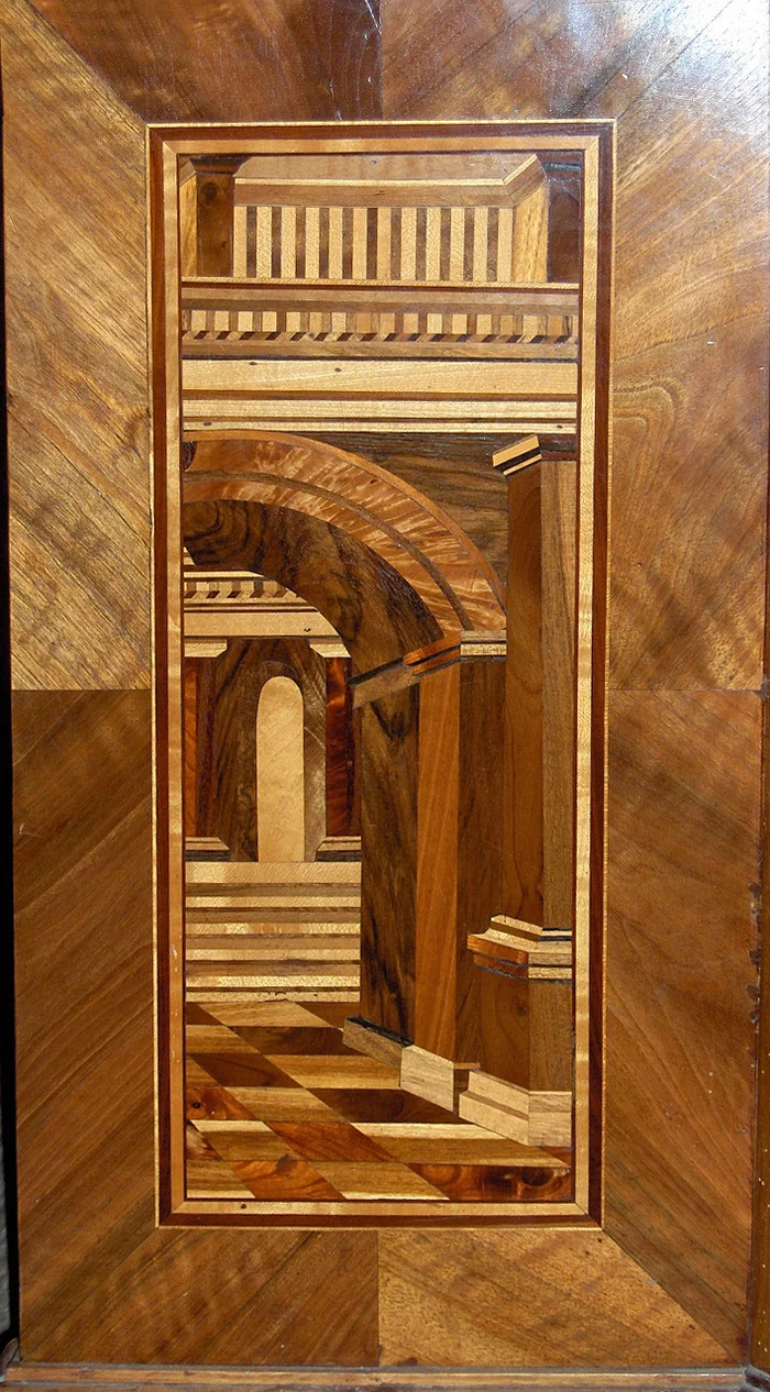 Exclusively made from pieces of wood - Woodworking, Church, Austria, Abbey, Painting