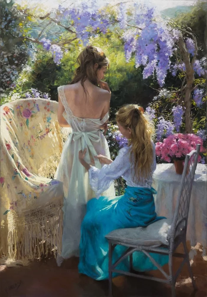 Подруги - Картина, Художник, Искусство, Живопись, Девушки, Vicente Romero Redondo